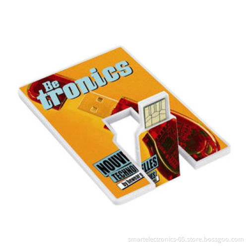 Metal Credit Card USB Flash Drives, 64MB-128GB Memory Capacity, Custom Printing Available, Grade A